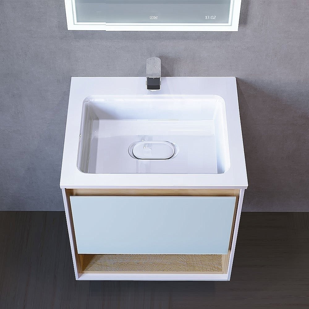 Тумба с раковиной Jorno Glass 65 для ванной в интернет-магазине Sanbest