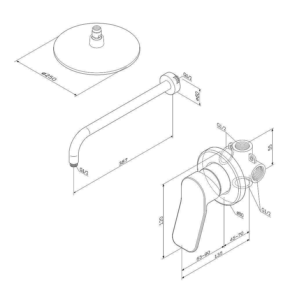Душевая система AM.PM X-Joy FB85A2R010 купить в интернет-магазине сантехники Sanbest