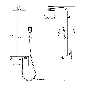 Душевая система Aquanet SF2060CS-S купить в интернет-магазине сантехники Sanbest