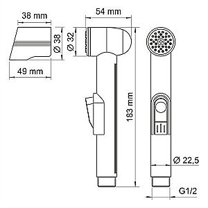 Гигиенический душ WasserKRAFT A081 купить в интернет-магазине сантехники Sanbest