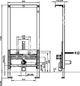 Инсталляция для биде Villeroy&Boch ViConnect 92214800 купить в интернет-магазине сантехники Sanbest