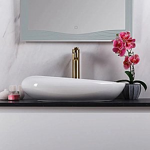 Раковина накладная BelBagno 57 BB1396 белая купить в интернет-магазине Sanbest