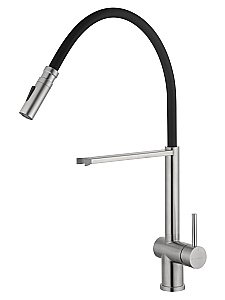 Смеситель для кухни с гибким изливом WONZON & WOGHAND, Брашированный никель (WW-88438003-BN) купить в интернет-магазине сантехники Sanbest