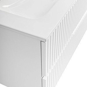 Тумба с раковиной Cezares DUET-N 120 DUET-N-1200-2C-SO-BL белая глянцевая для ванной в интернет-магазине Sanbest