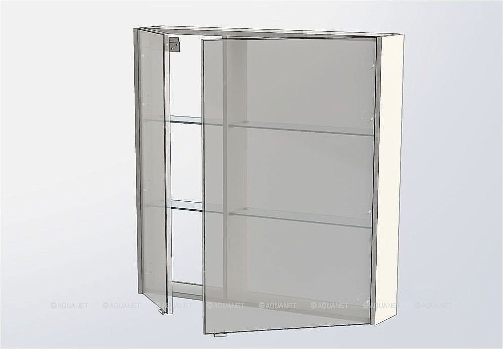 Зеркальный шкаф Aquanet Августа 90 белый купить в интернет-магазине сантехники Sanbest