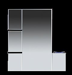 Зеркальный шкаф Misty Кристи 90 черный купить в интернет-магазине сантехники Sanbest