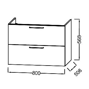 Тумба с раковиной Jacob Delafon Odeon Rive Gauche 60 дуб табак для ванной в интернет-магазине Sanbest