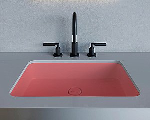 Раковина врезная снизу столешницы Salini MAREA 09 1802209MF 54,5 из искусственного камня S-Stone, матовая, цвет по RAL полностью купить в интернет-магазине Sanbest