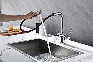 Смеситель для кухни Paulmark Serpentine Se213222-CR хром купить в интернет-магазине сантехники Sanbest