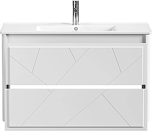 Тумба с раковиной и столешницей Allen Brau Paris 100 1.360002.WM белая матовая для ванной в интернет-магазине Sanbest