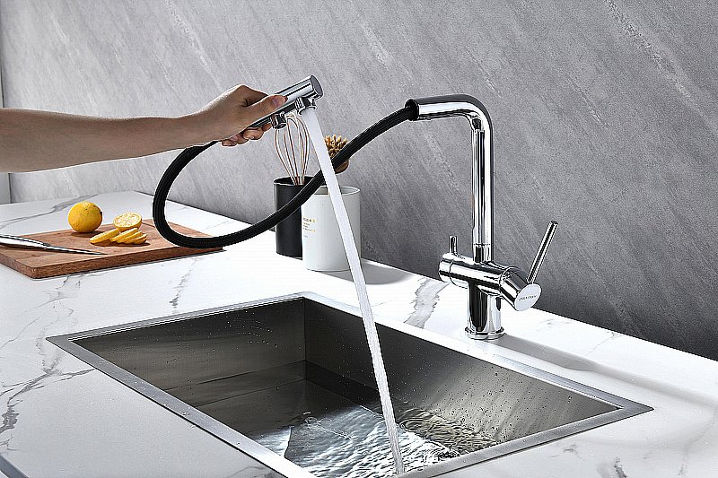 Смеситель для кухни Paulmark Serpentine Se213222-CR хром купить в интернет-магазине сантехники Sanbest