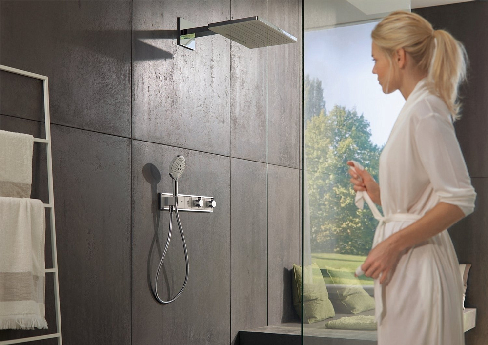 Верхний душ Hansgrohe Rainmaker Select 460 3jet Черный 24007600 купить в интернет-магазине сантехники Sanbest