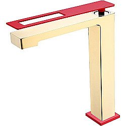 Смеситель для раковины Boheme Q 142-GR золото/красный купить в интернет-магазине сантехники Sanbest