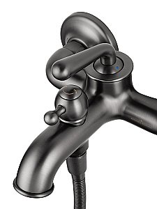 Смеситель для ванны с душем WONZON & WOGHAND STEAM, Темный графит (WW-88639008-BGM) купить в интернет-магазине сантехники Sanbest