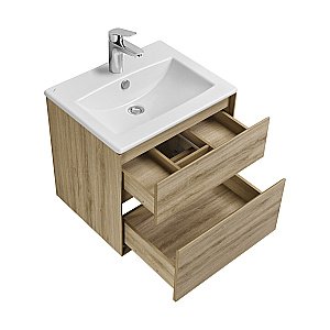 Тумба с раковиной Акватон Либерти 60 дуб эльвезия для ванной в интернет-магазине Sanbest