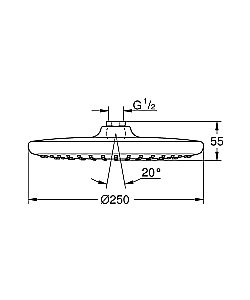 Верхний душ Grohe Tempesta 250 26666000 белый/хром купить в интернет-магазине сантехники Sanbest