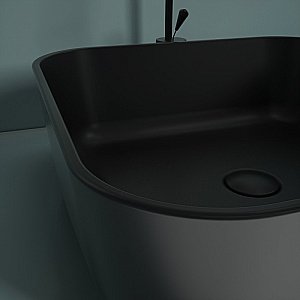 Раковина накладная Esbano ERCINA-N чёрная матовая купить в интернет-магазине Sanbest