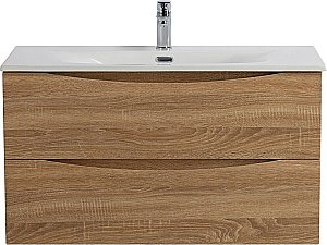 Тумба с раковиной BelBagno MARINO-CER-N-900-2C-SO-WO-P Rovere Bianco для ванной в интернет-магазине Sanbest