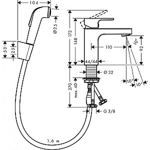 Смеситель Hansgrohe Vernis Shape 71216000 купить в интернет-магазине сантехники Sanbest