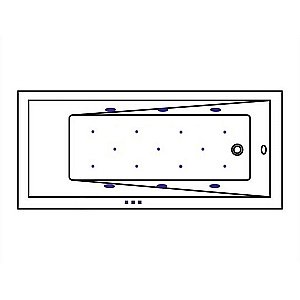 Ванна с гидромассажем WhiteCross WAVE RELAX 150x70 белая/хром купить в интернет-магазине Sanbest