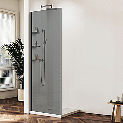 Душевая перегородка Vincea Walk-In VSW-1HWS120CGGM 120 профиль вороненая сталь/стекло тонированное купить в интернет-магазине Sanbest