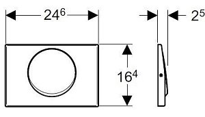 Кнопка для инсталляции Geberit Mambo купить в интернет-магазине сантехники Sanbest