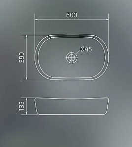 Раковина накладная Gid Creativo 60 777s 51222 белая купить в интернет-магазине Sanbest