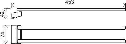 Полотенцедержатель поворотный RAVAK 10° TD 340 43.5 см купить в интернет-магазине сантехники Sanbest