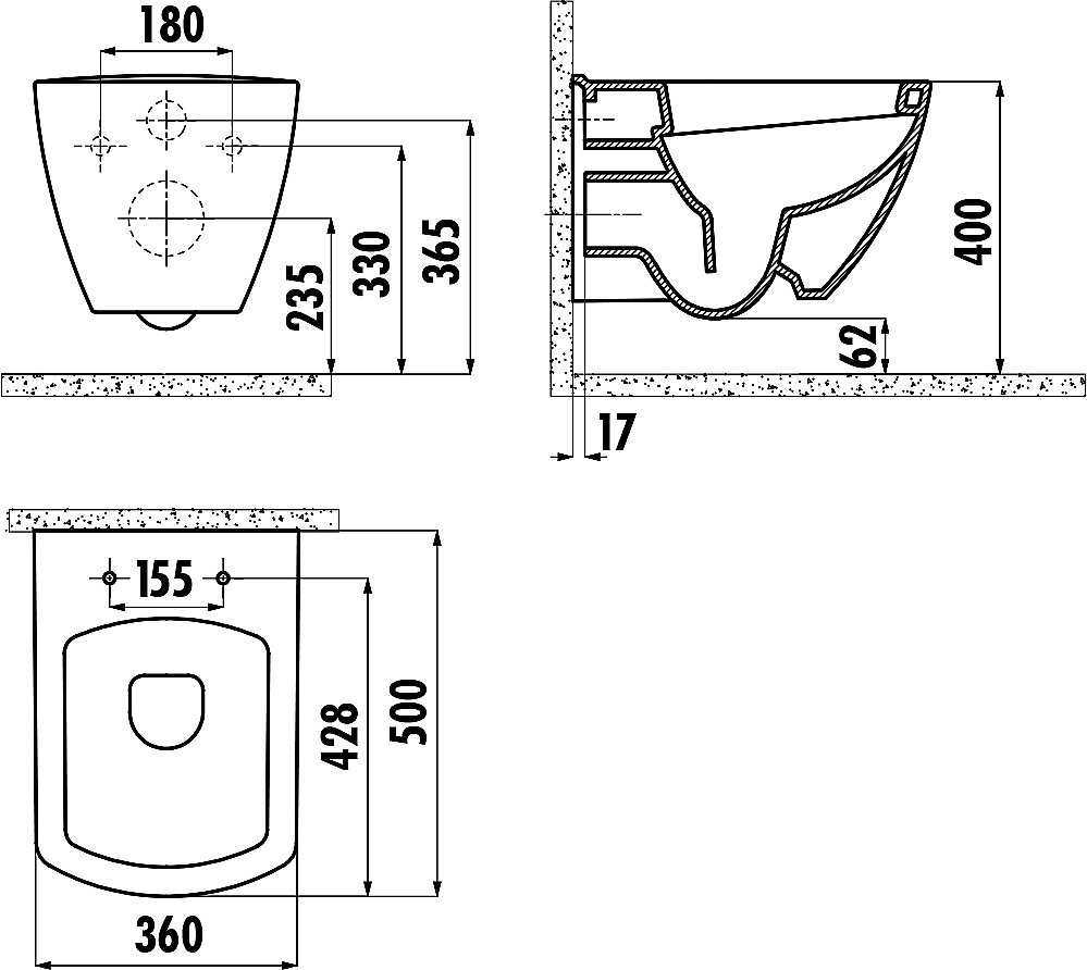Унитаз подвесной CREAVIT Tetra TP326-11 белый купить в интернет-магазине Sanbest