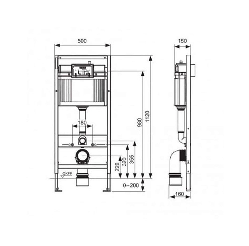 Система инсталляции для унитаза Tece K440921 купить в интернет-магазине сантехники Sanbest