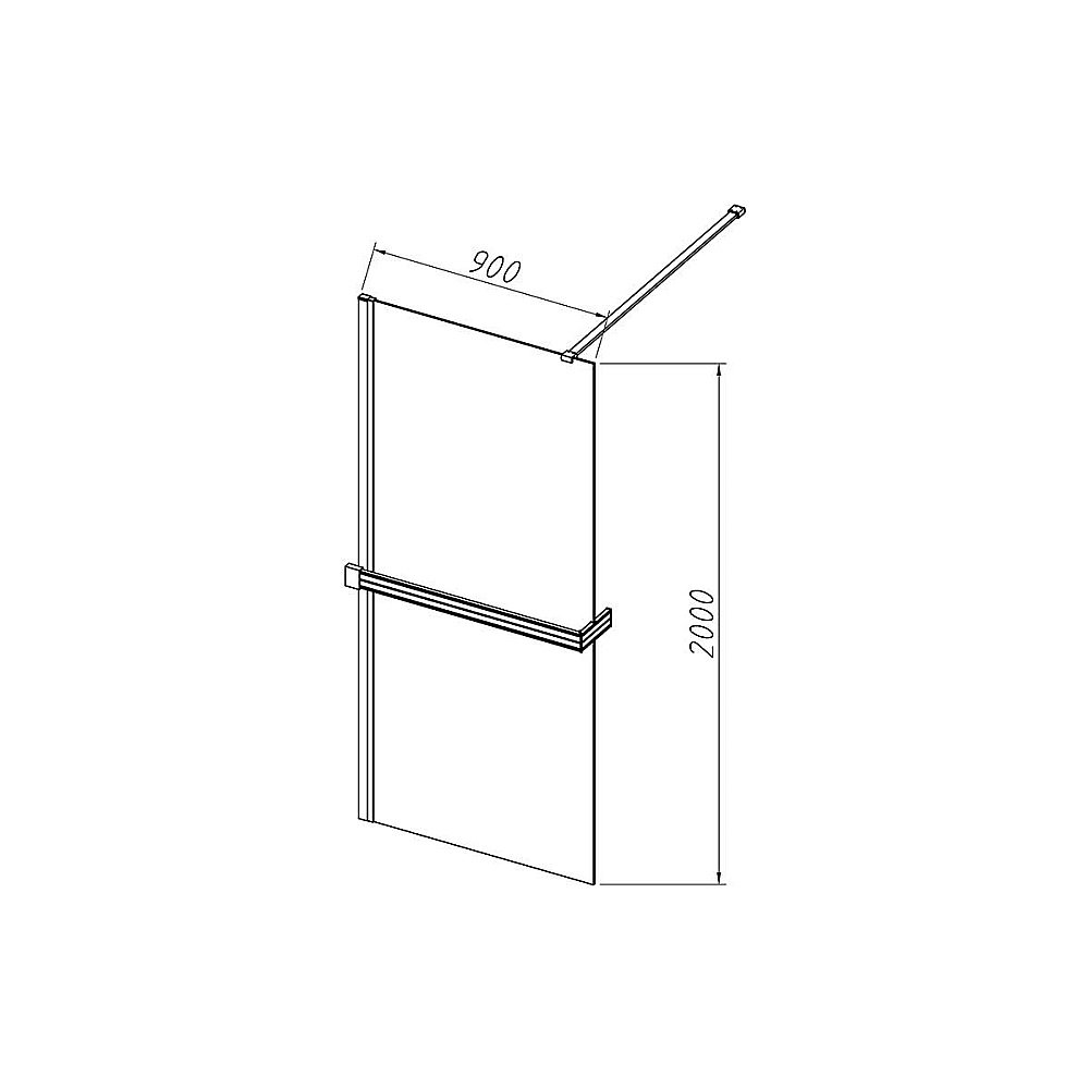 Душевое ограждение Vincea Walk-In HR 90 VSW-4HR900CGG стекло тонированное/профиль брашированное золото купить в интернет-магазине Sanbest