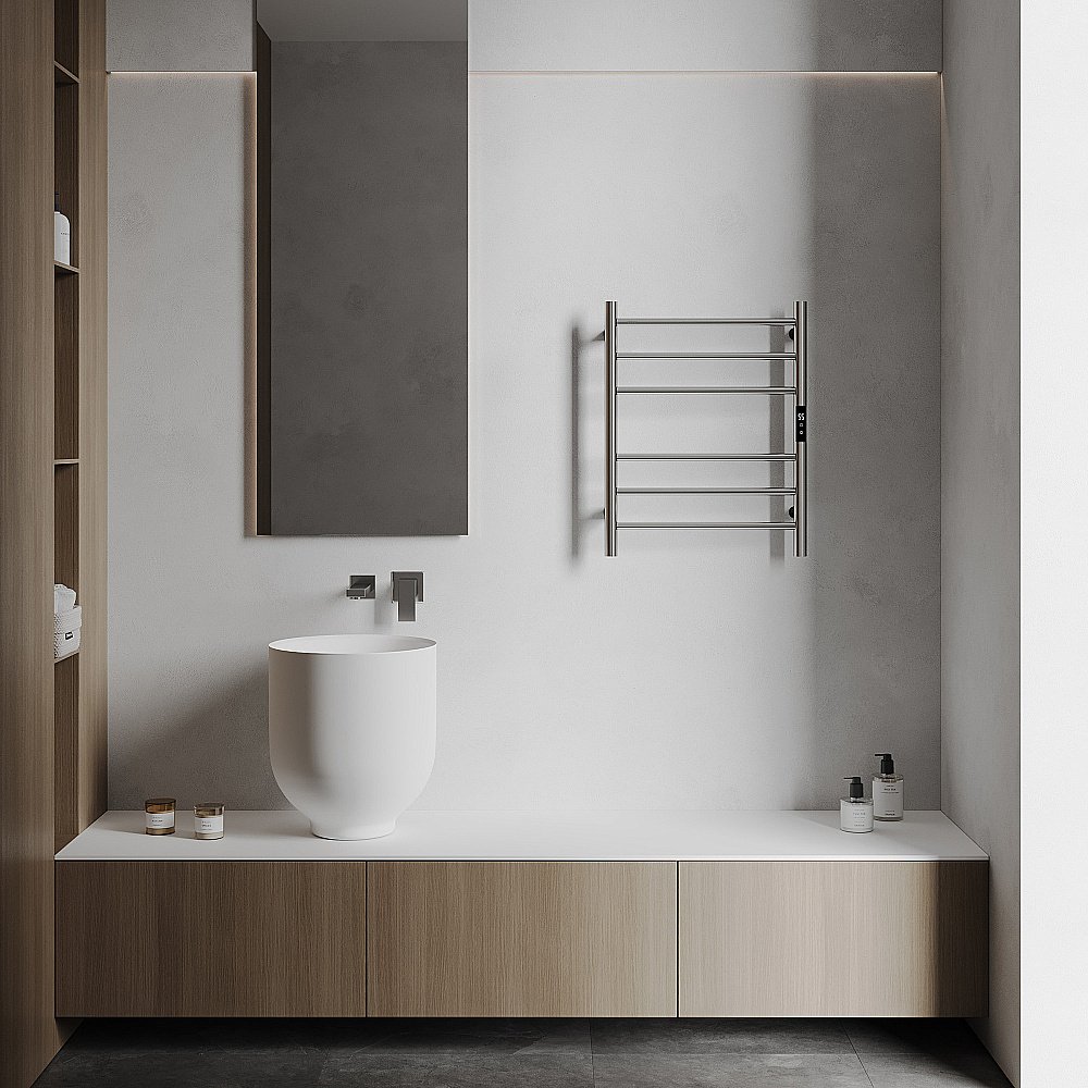 Полотенцесушитель электрический ABBER Standard AH4606 хром купить в интернет-магазине сантехники Sanbest