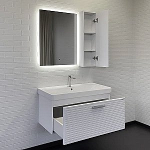 Тумба с раковиной Comforty Танжер 90 00-00019566 белая матовая для ванной в интернет-магазине Sanbest