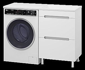 Тумба с раковиной Misty Байкал - 55 Э-Бай06055-022Я (Раковина Эстет Даллас 120) белая для ванной в интернет-магазине Sanbest