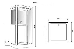 Душевая кабина Grossman GR121 90x90 купить в интернет-магазине Sanbest