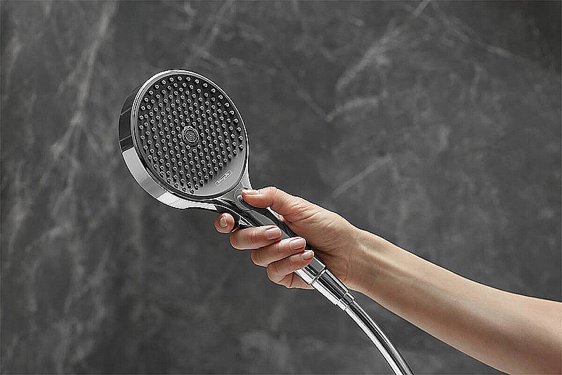 Душевая лейка Hansgrohe Rainfinity 26864670 черная матовая купить в интернет-магазине сантехники Sanbest