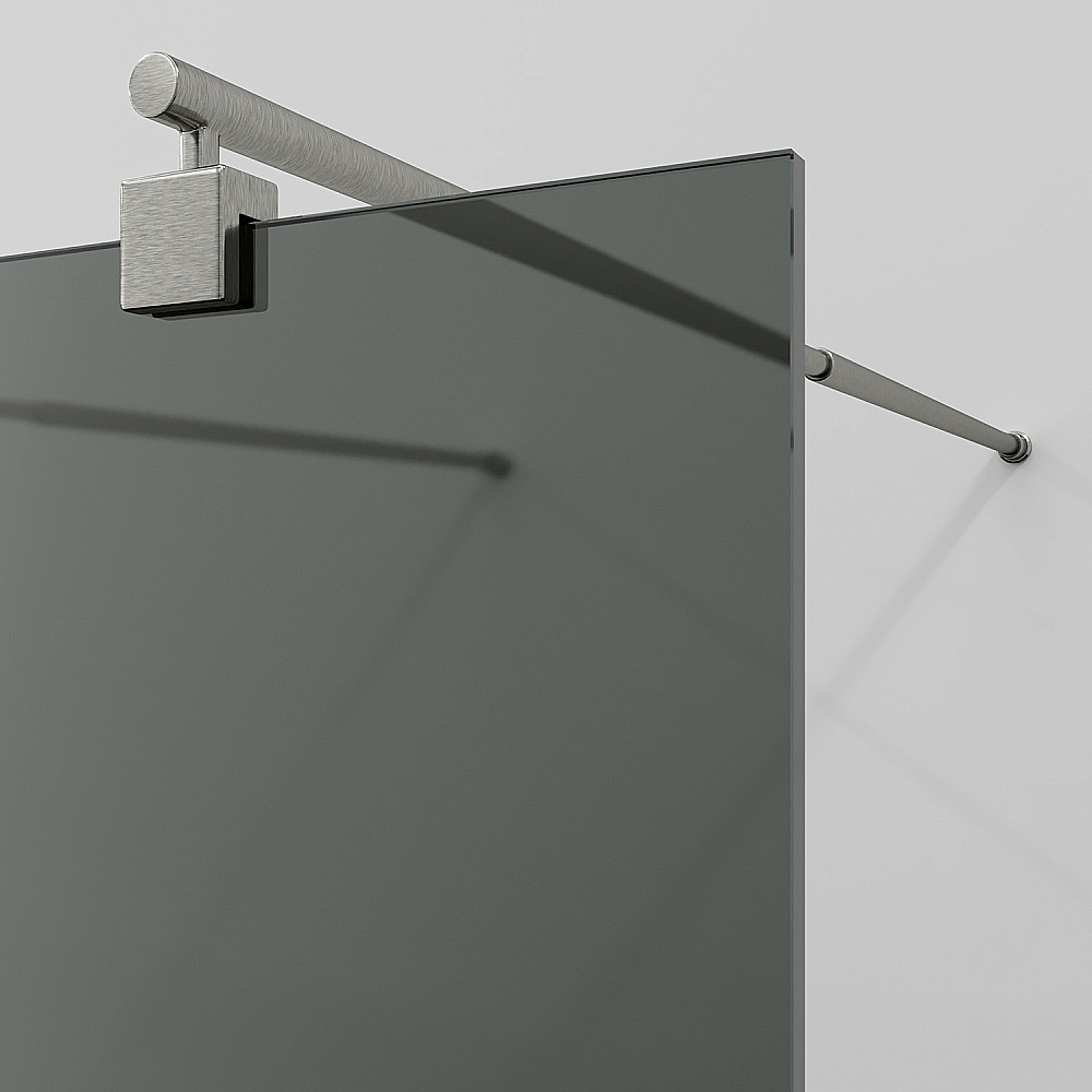 Душевое ограждение WasserKRAFT Vechte 60W40BN-TG 120 фиксатор никель/стекло тонированное купить в интернет-магазине Sanbest
