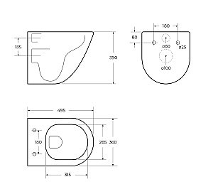 Унитаз подвесной BelBagno AMANDA-TOR BB051CH-TOR-FC безободковый, слив-торнадо
 купить в интернет-магазине Sanbest