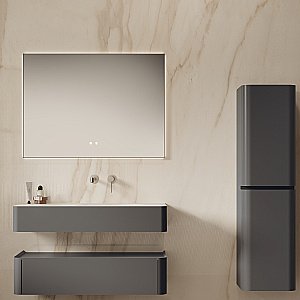 Тумба с раковиной Vincea Caprise 100 VMC-4CA100MG/VCB-4CA100MWG серый матовый для ванной в интернет-магазине Sanbest