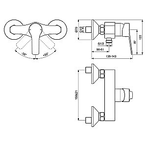 Смеситель для душа Ideal Standard Entella BC235AA купить в интернет-магазине сантехники Sanbest