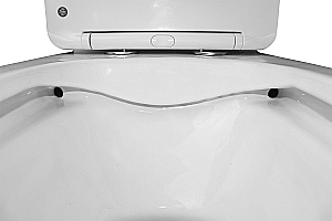 Унитаз моноблок Azario Terni AZ-8618M белый мрамор, безободковый, с крышкой микролифт купить в интернет-магазине Sanbest