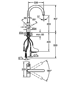 Смеситель для кухни Grohe Grohe Blue Pure 33251000 купить в интернет-магазине сантехники Sanbest