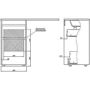Тумба с раковиной Aquanet Токио 48 333647 дуб веллингтон для ванной в интернет-магазине Sanbest