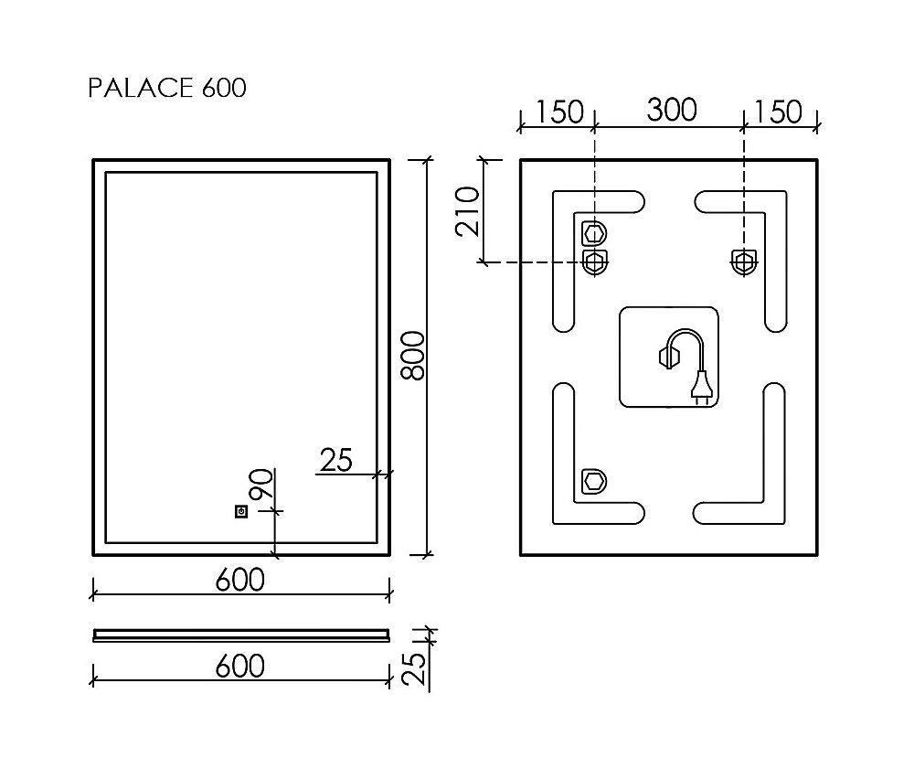 Зеркало LED Sancos Palace PA600 в ванную от интернет-магазине сантехники Sanbest