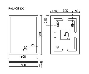 Зеркало LED Sancos Palace PA600 в ванную от интернет-магазине сантехники Sanbest
