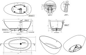 Ванна Knief Grace 180x88 0600-700-01 белая матовая купить в интернет-магазине Sanbest