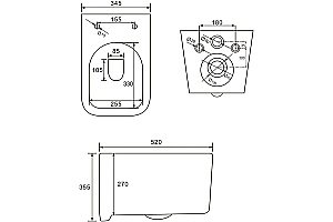 Унитаз подвесной Art&Max LATINA AM215CHR/SC белый, с сиденьем микролифт, безободковый купить в интернет-магазине Sanbest