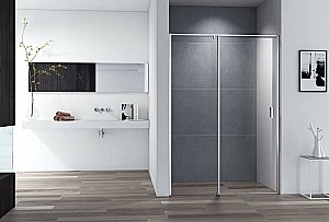 Душевая дверь Cezares URBAN-B-12-120-C-CR 120 стекло прозрачное/профиль хром купить в интернет-магазине Sanbest