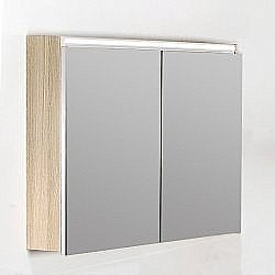 Зеркальный шкаф Armadi Art Vallessi дуб светлый фактурный 100 купить в интернет-магазине сантехники Sanbest