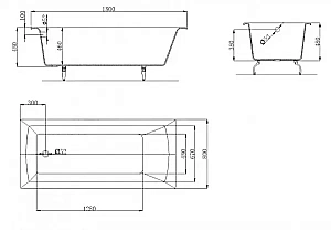 Ванна чугунная OWL 1975 Konung OWLIB191114 180х80 белая купить в интернет-магазине Sanbest